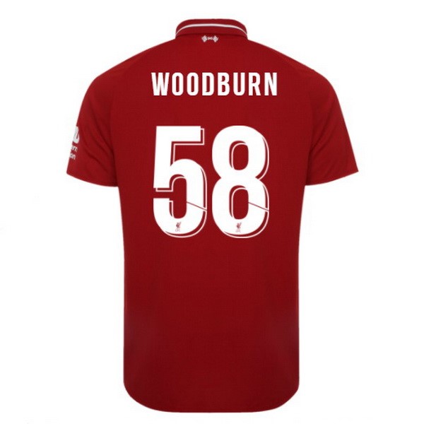 Maillot Football Liverpool Domicile Woodburn 2018-19 Rouge